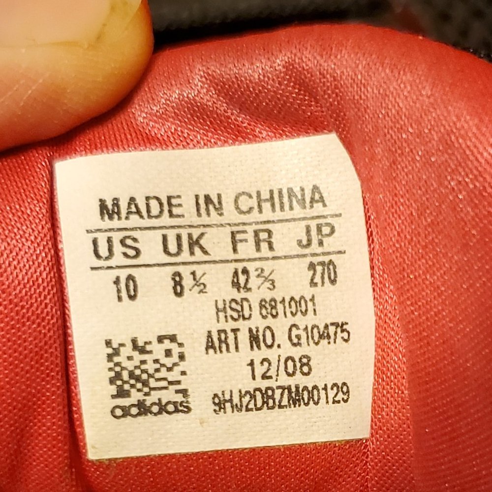 Adidas lightweight black and red sneakers - sz 10 - Picture 6 of 6